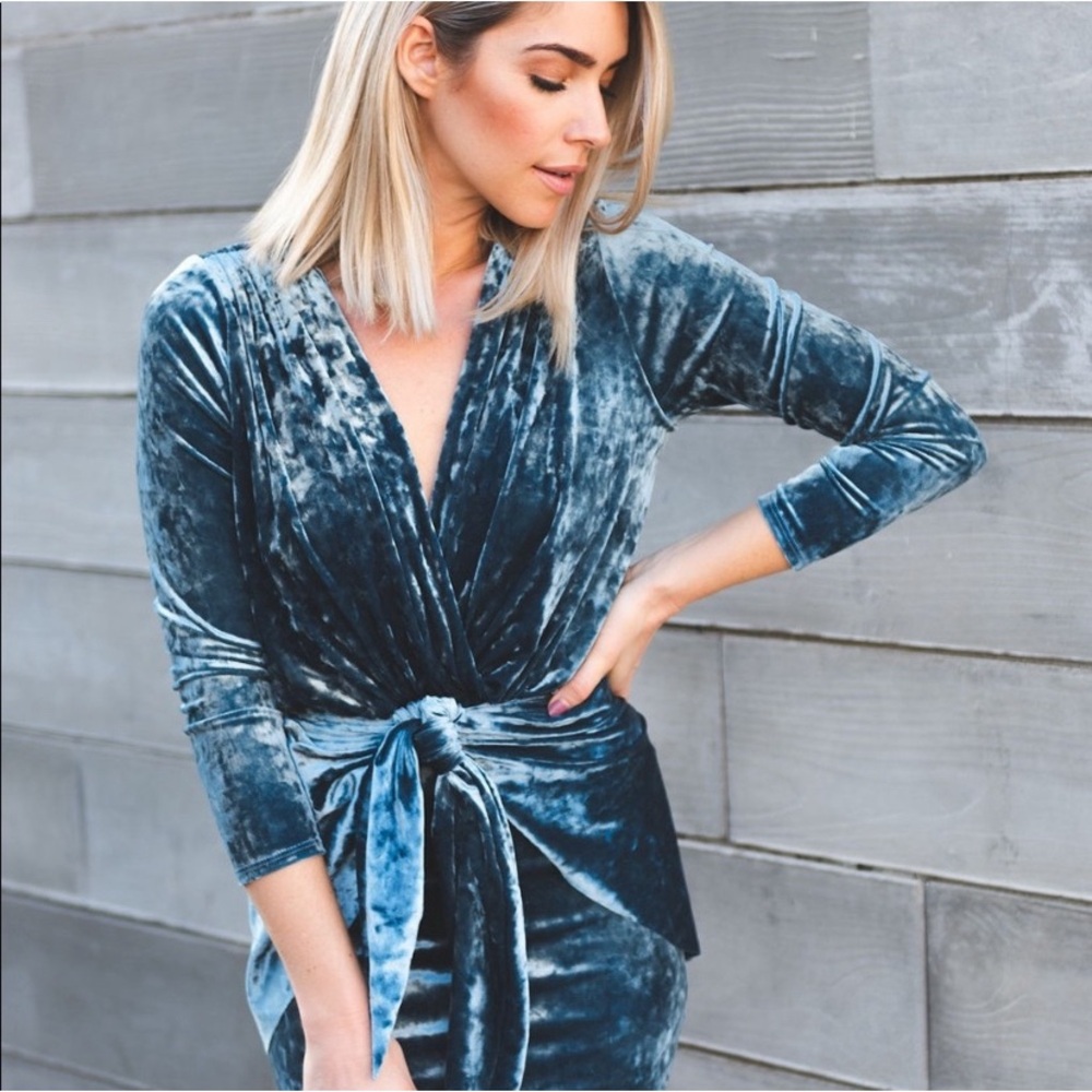 MISA‎ Los Angeles Ophelie Knot Velvet Dress Size Medium